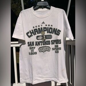 Adidas White San Antonio Spurs Champions T-Shirt